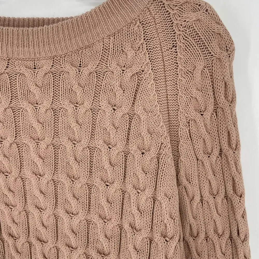 J. Crew Cotton Knit Brown Sweater Size XS